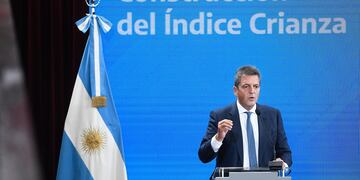 Sergio Massa en el lanzamiento del Índice Crianza.