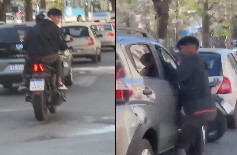 Video: identificaron a los motochorros que atacaron un auto en movimiento en Nueva Córdoba