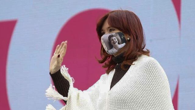 La vicepresidenta Cristina Fernández de Kirchner apareció en campaña