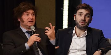 Fuerte cruce entre el presidente Javier Milei y el gobernador de Chubut, Ignacio Torres. Foto: Los Andes