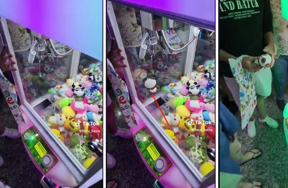 Viral en TikTok: se cansó de perder en las maquinitas y creó un polémico método para sacar los peluches