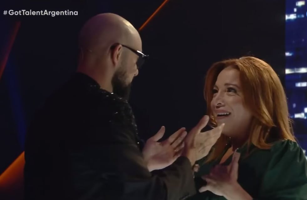 Got Talent Argentina: Abel Pintos le dio un romántico e inesperado beso a Lizy Tagliani