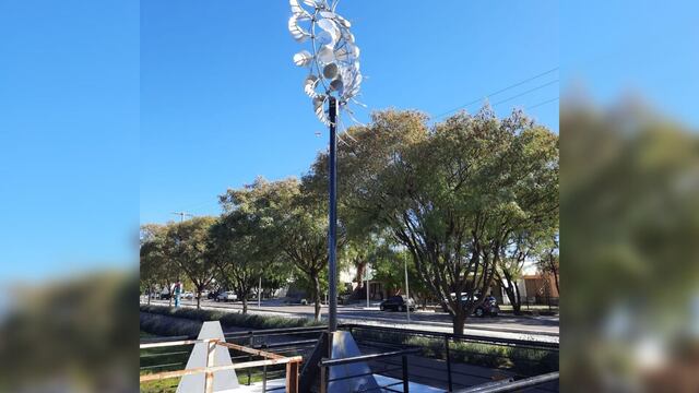 El mandala en movimiento que estaba en el paseo Rawson.