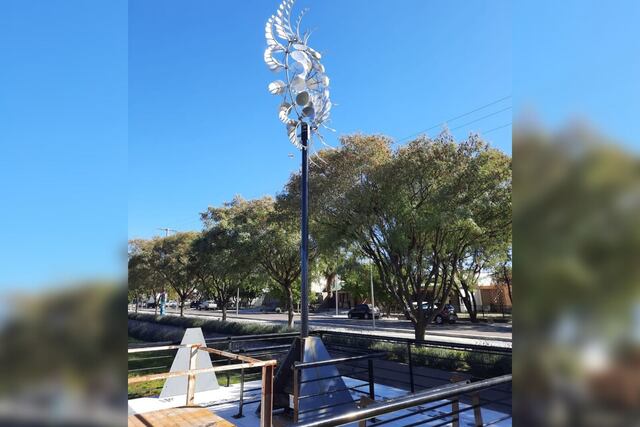 El mandala en movimiento que estaba en el paseo Rawson.