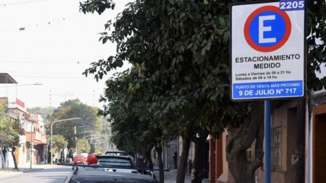 Estacionamiento medido en San miguel de Tucumán.