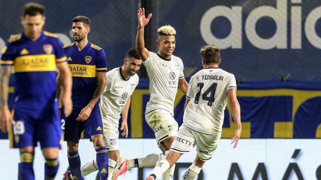 La figura de la noche, Diego Valoyes, premia su actuación con el gol del 2-1 sobre Boca.