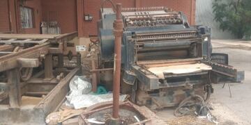 Parte de la maquinaria histórica del Boletín Oficial de San Juan.