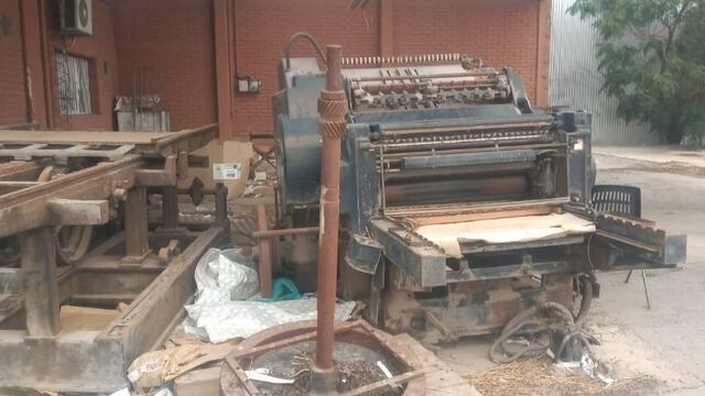 Parte de la maquinaria histórica del Boletín Oficial de San Juan.