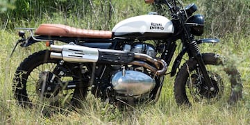 El estilo Scrambler como el de esta Royal Enfield Interceptor 650 cc es el que más se reitera.