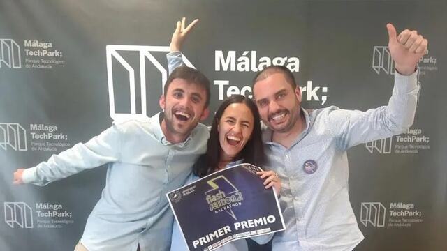 Dos sanjuaninos y un chileno, los ganadores del 'Flash Session Hackathon' de la Universidad de Málaga.