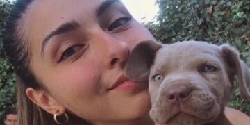 María José y su cachorrito Bjorn. Diario 13 San Juan.