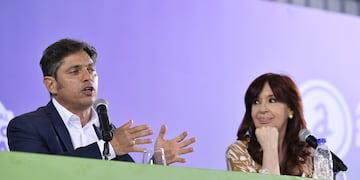 Axel Kicillof y Cristina Kirchner en el acto de Avellaneda.