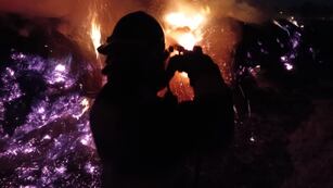 Incendio de pasturas en el norte de Rafaela