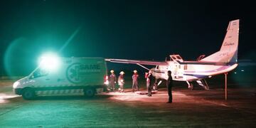 Trasladan a un tresarroyense en un vuelo sanitario