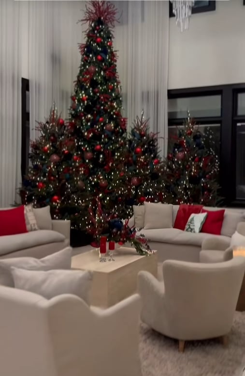 La decoración que puso la pareja por Navidad.