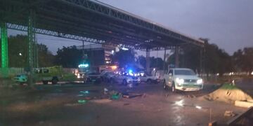 Derrumbe en una obra en construcción.