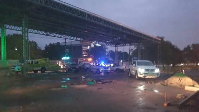 Derrumbe en una obra en construcción.