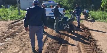 La moto apareció luego.