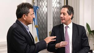 Sergio Massa, ministro de Economía, y Miguel Pesce, presidente del Banco Central.