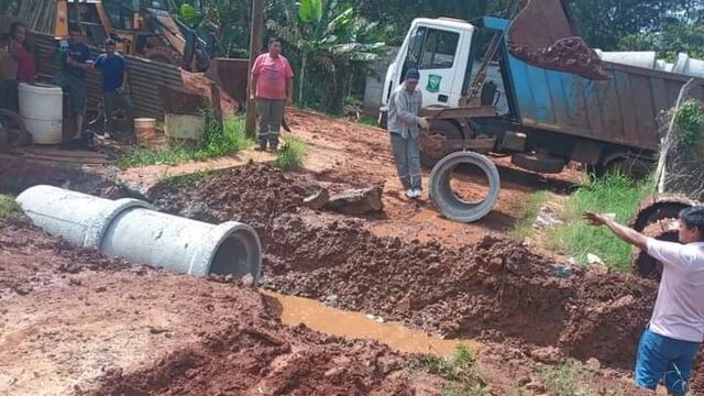 Puerto Iguazú: realizaron obras pluviales en el barrio Cataratas.