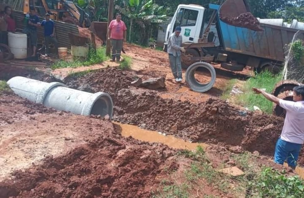 Puerto Iguazú: realizaron obras pluviales en el barrio Cataratas