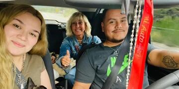Georgina Barbarossa logró tomar su vuelo a Buenos Aires con ayuda de una pareja de Esquel.