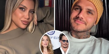 La llamativa coincidencia entre Wanda Nara y Amber Heard ¿palito para Mauro Icardi y Johnny Depp?