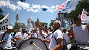 La marcha de la CGT contra la reforma laboral. (Gentileza Clarín)