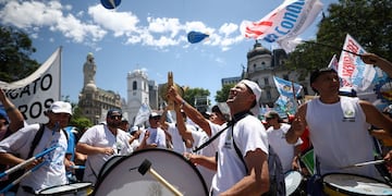 La marcha de la CGT contra la reforma laboral. (Gentileza Clarín)