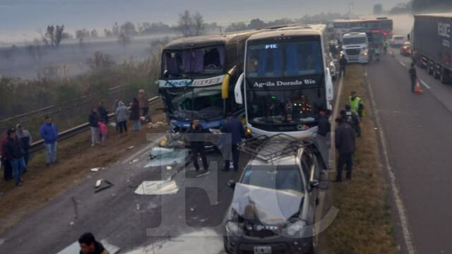 Choque múltiple en Ruta Nacional 12