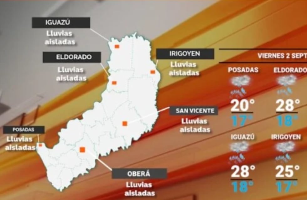 Viernes con inestabilidad y brusco descenso de temperaturas en Misiones