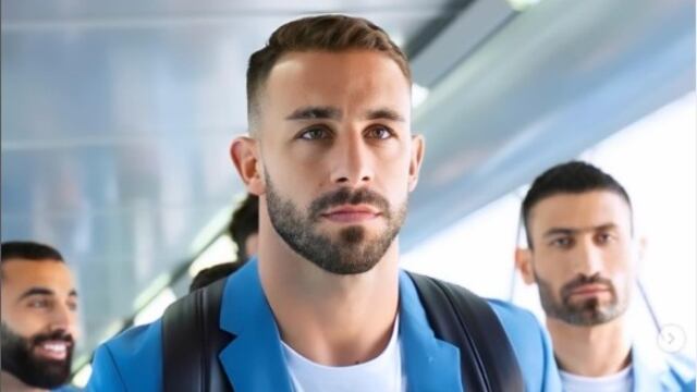 "Muchas Gracias al pueblo Sirio por el recibimiento en el aeropuerto. Vamos Siria", escribió el delantero de Belgrano, que jugará la Copa de Asia con Siria desde este sábado. (IG)