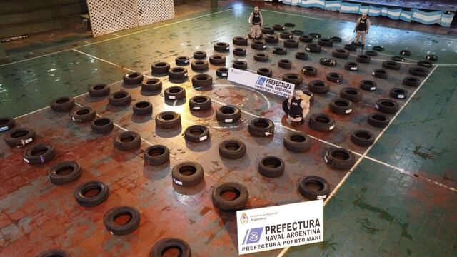 Prefectura secuestró 115 neumáticos de contrabando en Jardín América