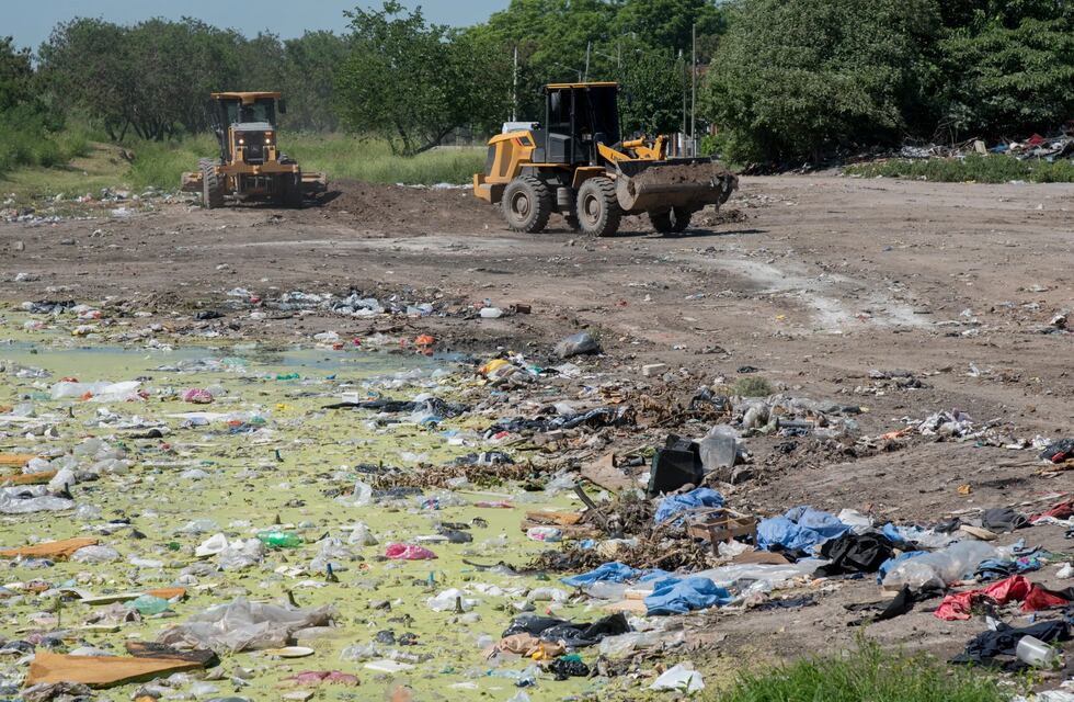 Limpieza, arbolado y trabajos viales bajo la autopista en Villa 9 de Julio