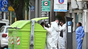 La esquina de Rosario donde se encontraron pedazos de un cuerpo humano dentro de un contenedor de basura.