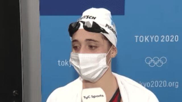 Delfina Pignatiello no logró su clasificación a la final de los 1500 metros libres en su debut en los Juegos Olímpicos.