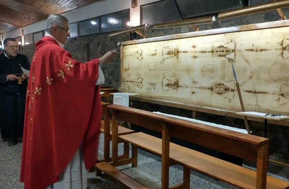 En Malargüe exhiben una réplica en tamaño natural de la Sábana Santa