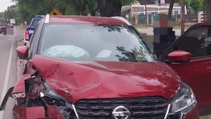 El vehículo en el que viajaba el sujeto detenido.