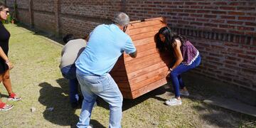 Instalaron composteras en la huerta del Hospital Municipal Eva Perón