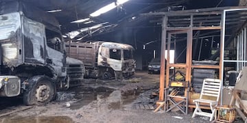 incendio intencional en una cochera