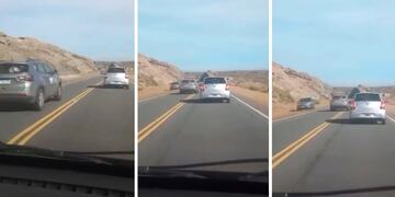 Conductor cordobés suspendido por una maniobra peligrosa en el camino de las Altas Cumbres. (Fuente: ANSV)