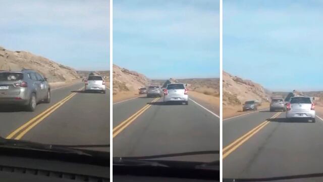 Conductor cordobés suspendido por una maniobra peligrosa en el camino de las Altas Cumbres. (Fuente: ANSV)