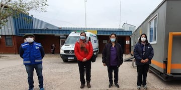 Funcionarios del Área Sanitaria Malargüe visitó el paraje Pata Mora, el distrito más austral de la provincia. Gentileza Gobierno de Mendoza