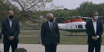 El funcionario encabezó el acto junto al gobernador Omar Perotti y el intendente Pablo Javkin.