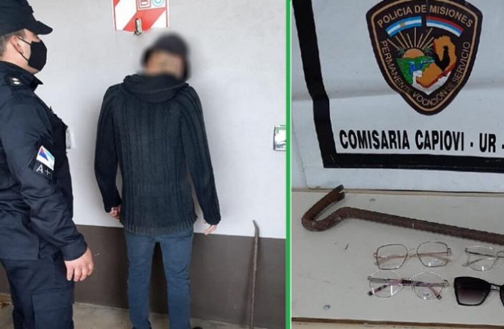 Terminó detenido tras robar en una óptica en Capioví
