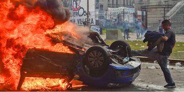 Protestas e incidentes registrados en los alrededores del Congreso. (AP)