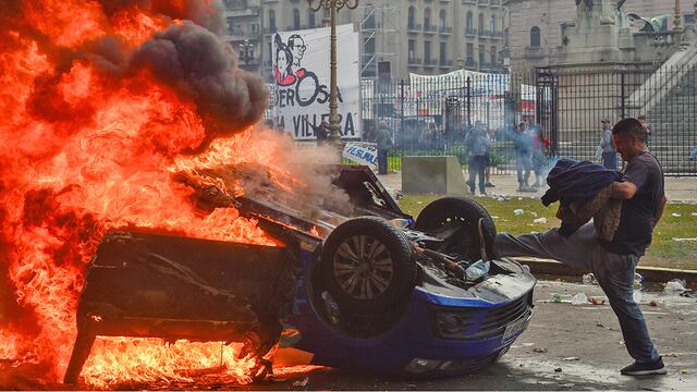 Protestas e incidentes registrados en los alrededores del Congreso. (AP)