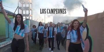 "Los campeones", el cuarteto de un cantante de Viedma para la Scaloneta.
