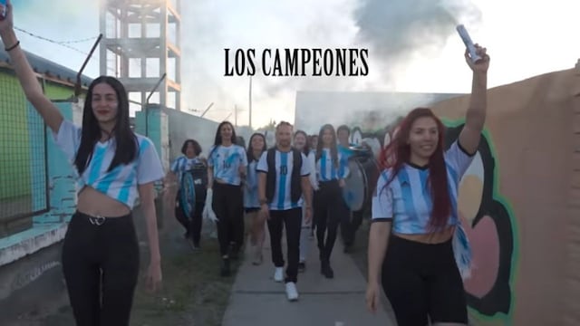 "Los campeones", el cuarteto de un cantante de Viedma para la Scaloneta.