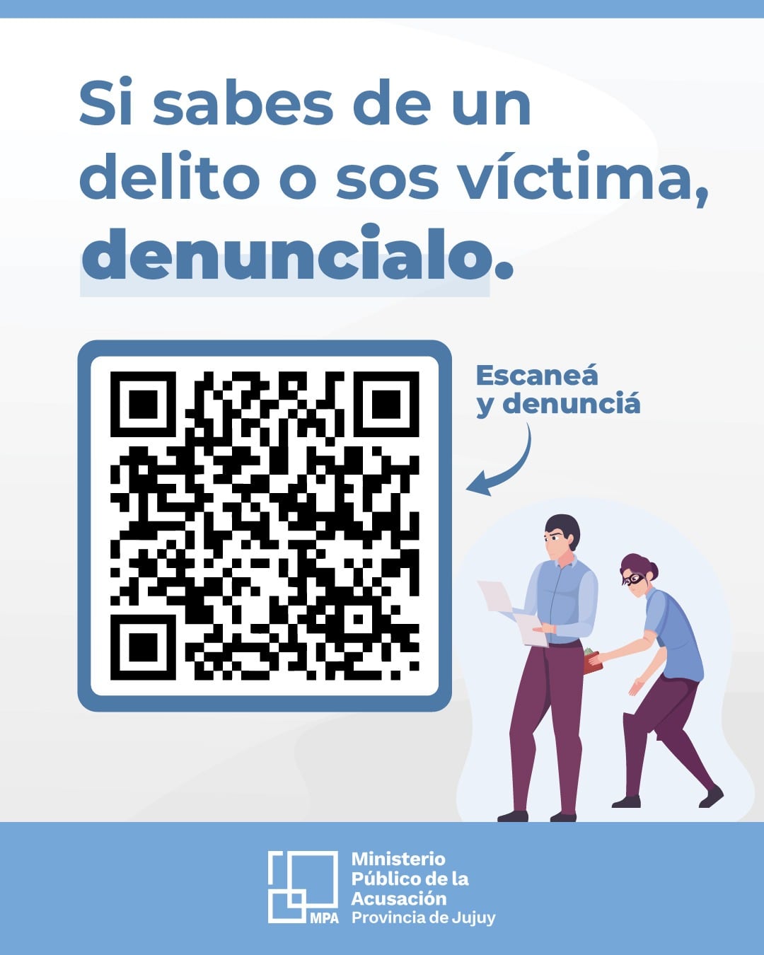 El Ministerio Público de la Acusación (MPA) de Jujuy implementó un código QR para recibir denuncias de la ciudadanía en toda la provincia.